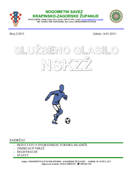 SLUŽBENO GLASILO - Nogometni savez Krapinsko