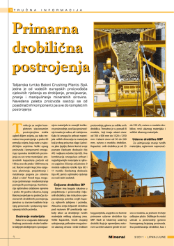 Primarna drobilična postrojenja Primarna drobilična postrojenja