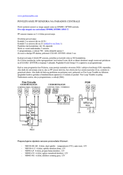 POVEZIVANJE PP SENZORA NA PARADOX CENTRALE