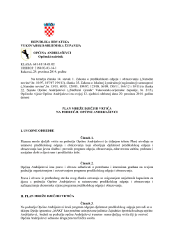 Plan mreže dječjih vrtića
