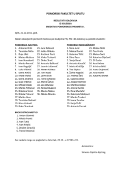 POMORSKI FAKULTET U SPLITU