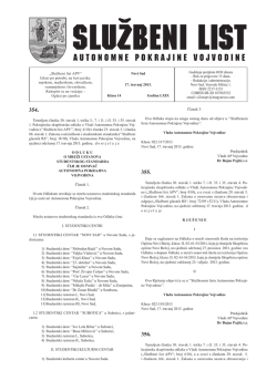 Službeni list APV - Novi Sad