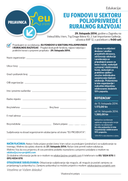 EU FONDOVI U SEKTORU POLJOPRIVREDE I