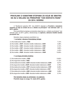 "van dohvata ruke" za 2014. godinu