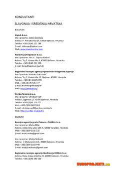 konzultanti slavonija i sredi&scaron;nja hrvatska