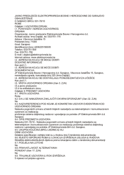 JAVNO PREDUZEĆE ELEKTROPRIVREDA BOSNE I