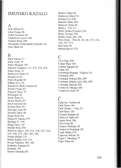 IMENSKO KAZALO A B