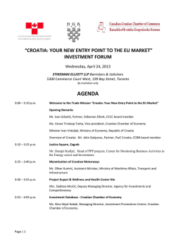 Investment Forum Agenda