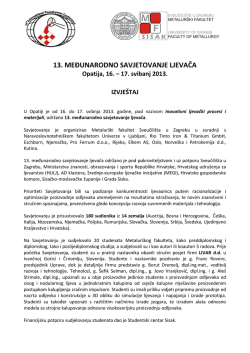 13. međunarodno savjetovanje ljevača