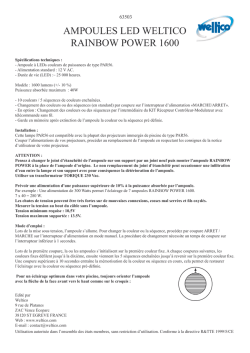 AMPOULES LED WELTICO RAINBOW POWER 1600