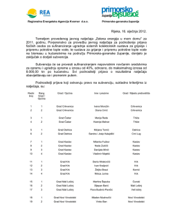 Rezultati javnog natječaja Zelena energija u mom - REA