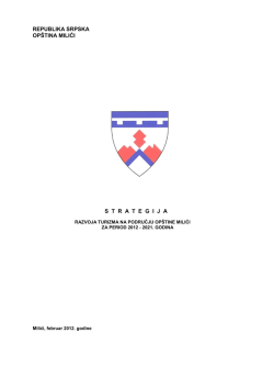 strategija razvoja turizma opstine milici 2012-2021.
