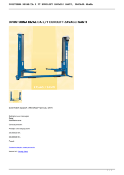 dvostubna dizalica 2,7t eurolift zavagli santi, prodaja alata