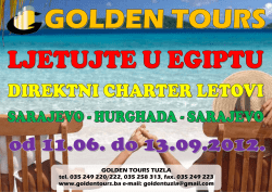 GOLDEN TOURS TUZLA tel. 035 249 220/222