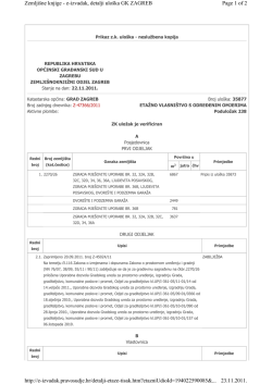 Page 1 of 2 Zemlji&scaron;ne knjige - e-izvadak, detalji ulo&scaron;ka GK ZAGREB