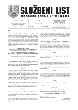 Službeni list APV - Novi Sad