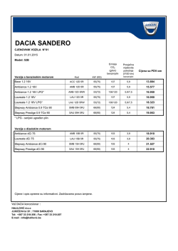 DACIA SANDERO - Halilović doo Sarajevo