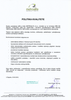 politika kvalitete