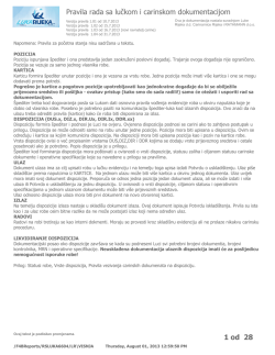 Pravila rada &ndash; carinska dokumentacija