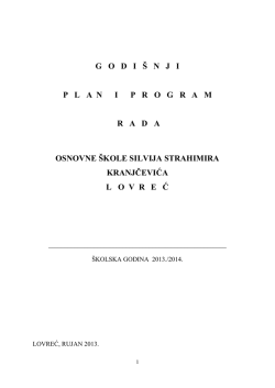 godi &scaron; njiplaniprogramrada osnovne &scaron;kole silvija strahimir