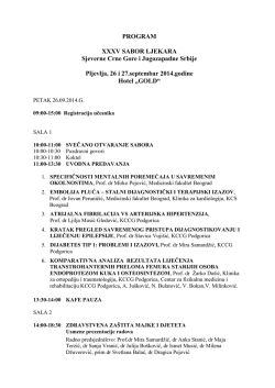 Program 35. Sabora ljekara