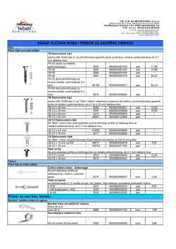 Knauf vijčana roba i pribor za zavr&scaron;nu obradu