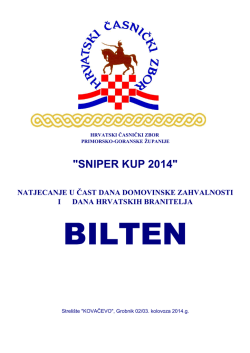 sniper kup 2014 - hrvatski časnički zbor