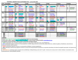 RASPORED I MESEČNI PLAN ZA SEPTEMBAR