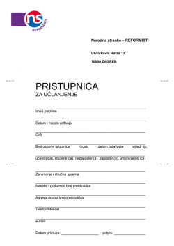 PRISTUPNICA - Narodna stranka
