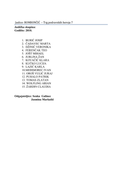 Popis djece 2009. i 2010. godi&scaron;te