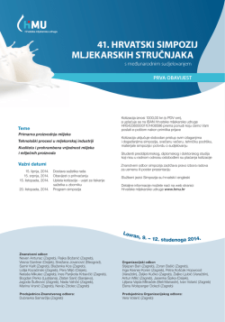 41. HRVATSKI SIMPOZIJ MLJEKARSKIH STRUČNJAKA