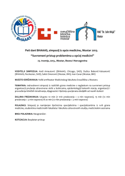 Peti dani BHAAAS, simpozij iz opće medicine, Mostar 2013