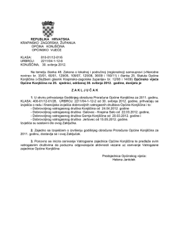 Odluke s 25. sjednice OV