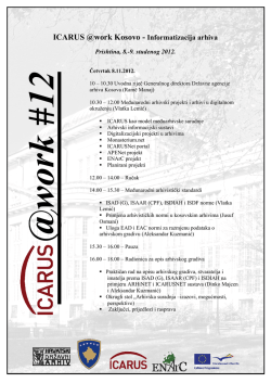 ICARUS @work Kosovo - Informatizacija arhiva