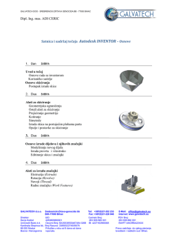 Dipl. Ing. mas. ADI CERIC Satnica i sadržaj tečaja Autodesk