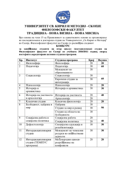UNIVERZITET SV. KIRIL I METODIJ