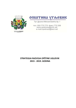 STRATEGIJA RAZVOJA OP&Scaron;TINE UGLJEVIK 2015