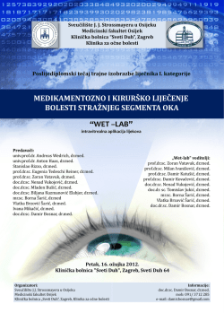 “WET –LAB” MEDIKAMENTOZNO I KIRURŠKO LIJEČENJE