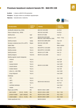 Premium bezolovni motorni benzin 95 - BAS EN 228
