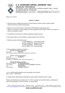 upustvo za uplatu - akcija