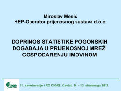Miroslav Mesić HEP-Operator prijenosnog sustava d.o.o.