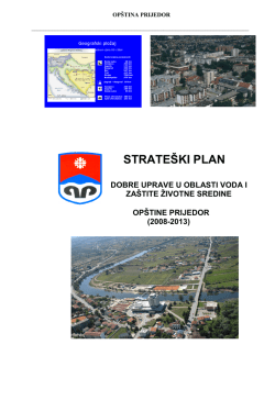 strate&scaron;ki plan dobre uprave u oblasti voda i za&scaron;tite