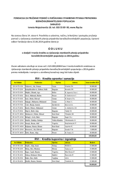 (I TRAN\212A ODLUKA ZA 2014 web.xlsx)
