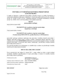 Certifikacijsko tijelo: