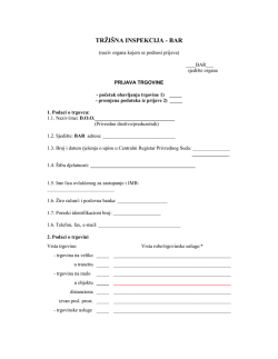 Prijava trgovine trži&scaron;na