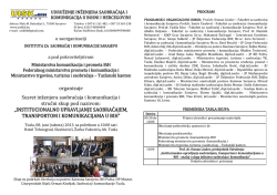 organizuje Susret inženjera saobraćaja i komunikacija i stručni skup