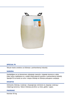SPECIJAL FK Tekuće kiselo sredstvo za či&scaron;ćenje u