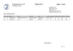 " REZULTATI ! " Agility 1 Small