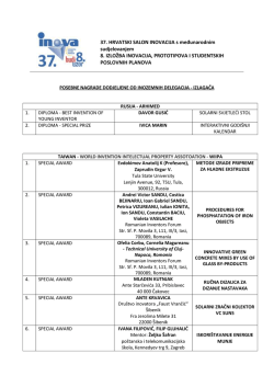 posebne nagrade - Hrvatski savez inovatora