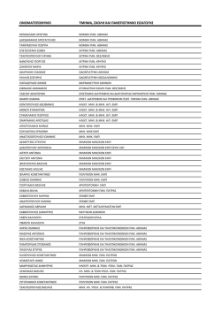 πίνακες επιτυχόντων 2014